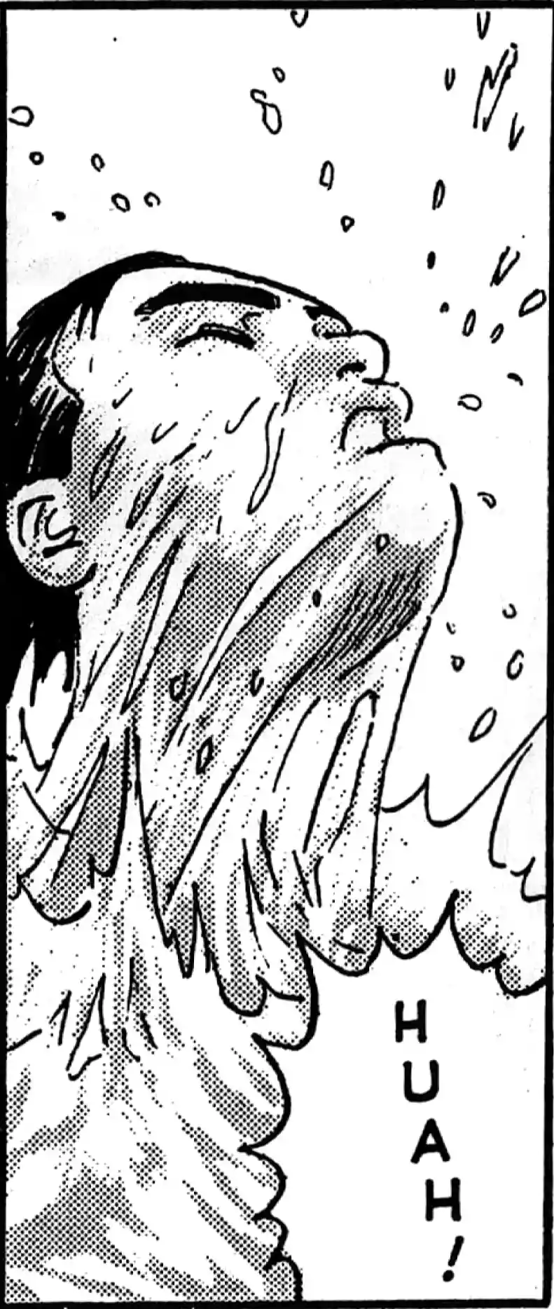 hiroshi qui plonge dans l'eau.